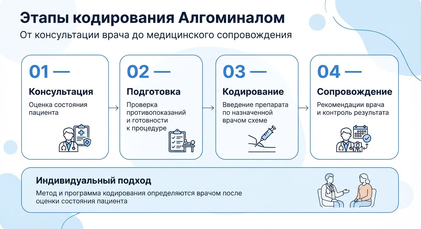 Кодирование препаратом «Алгоминал» в городе Верхняя Салда инфографика