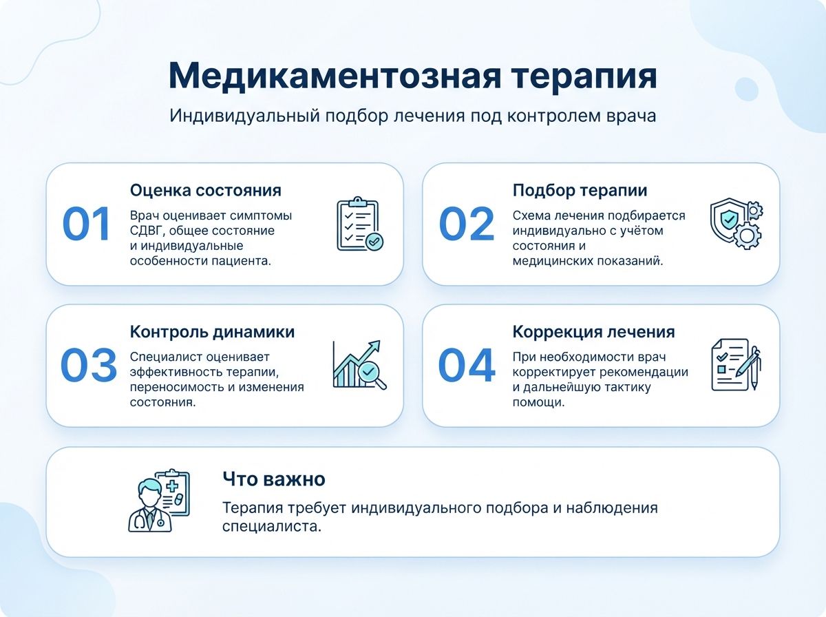 Лечение СДВГ в городе Верхняя Салда у детей и взрослыхинфографика